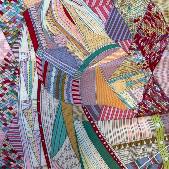 Hermes-Paris "Patchwork Horse" Scarf - Picture 6 of 8